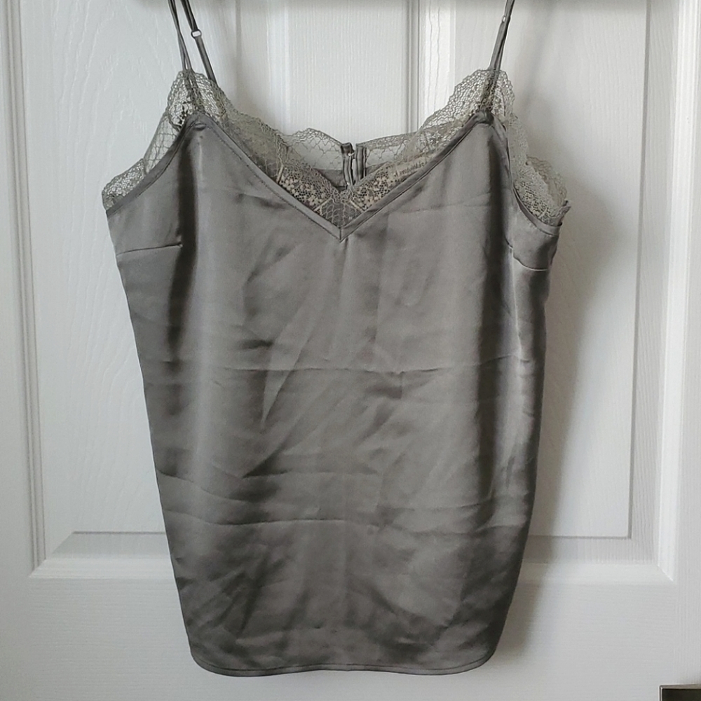 Abercrombie Double Strap Lace Trim Cami